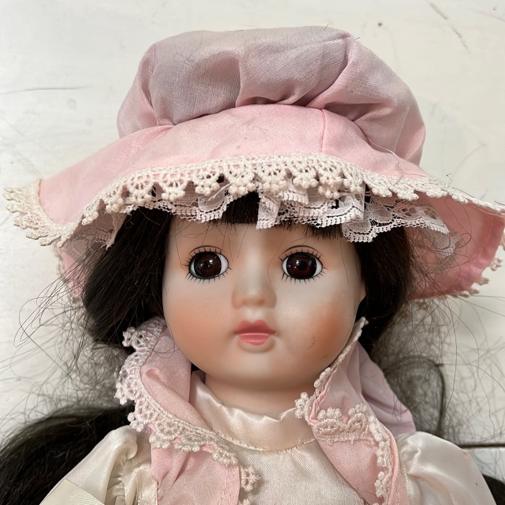 Porcelain Vintage Doll 18" - Beautiful
